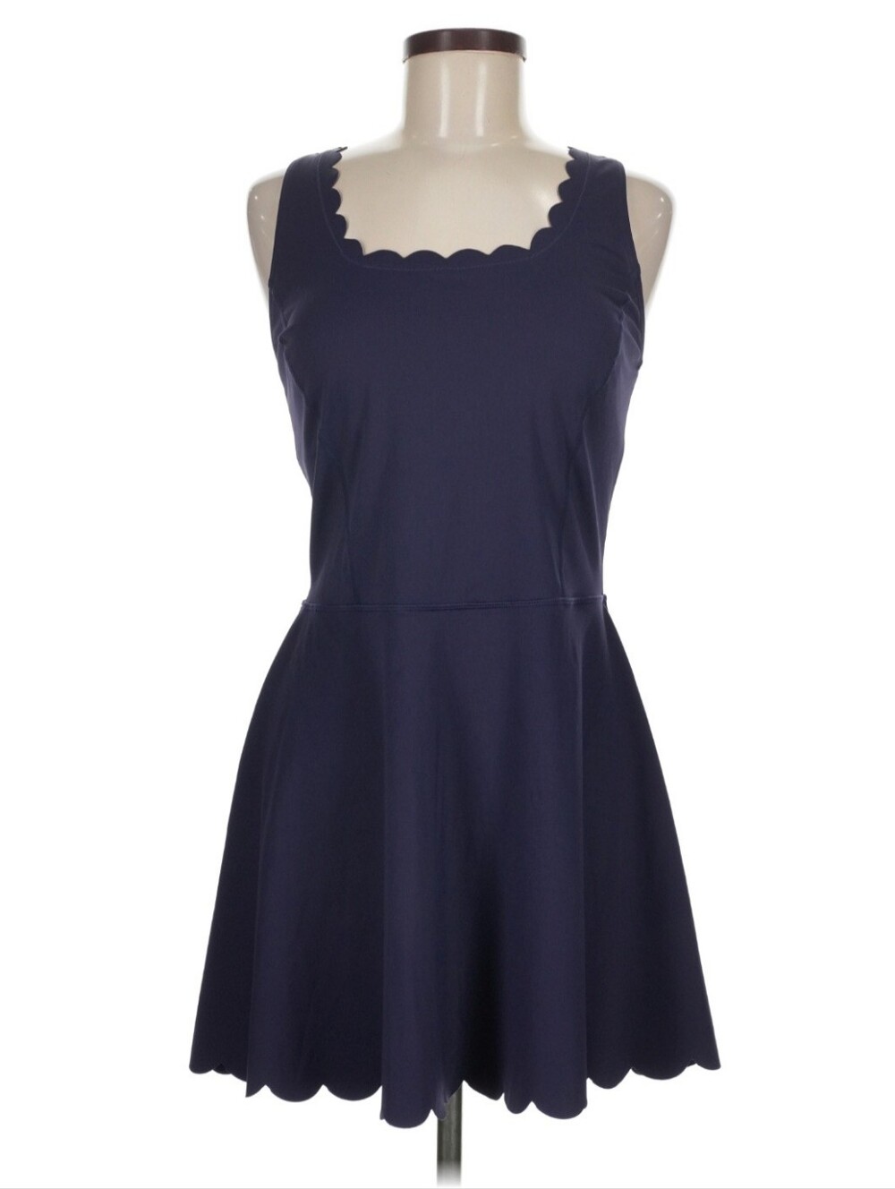 Attraco Navy Scalloped Trim Athletic Tennis Dress